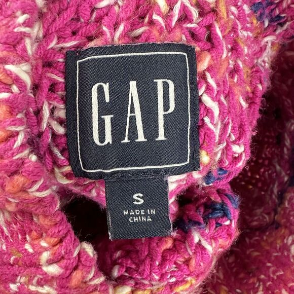 GAP Sweater Womens Small Multi Marl Knit Pullover Acrylic Warm Cozy Lightweight - Picture 4 of 13
